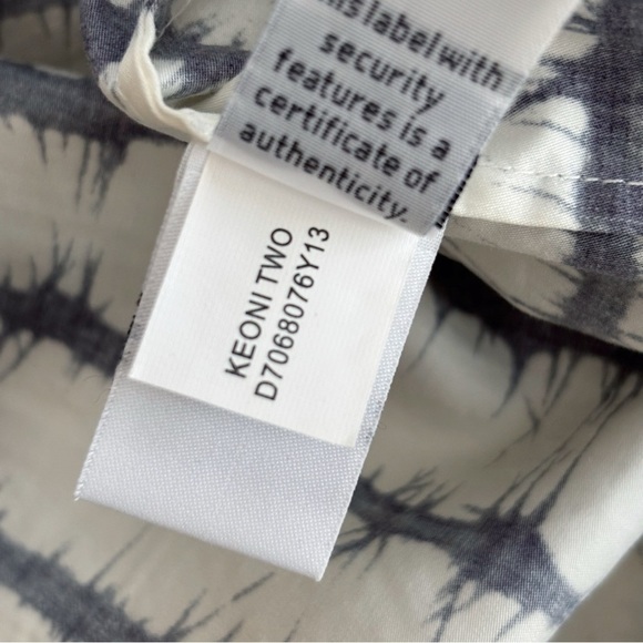 Diane Von Furstenberg Keoni Dress 4 Puff Sleeve Striped White Black - Picture 7 of 9